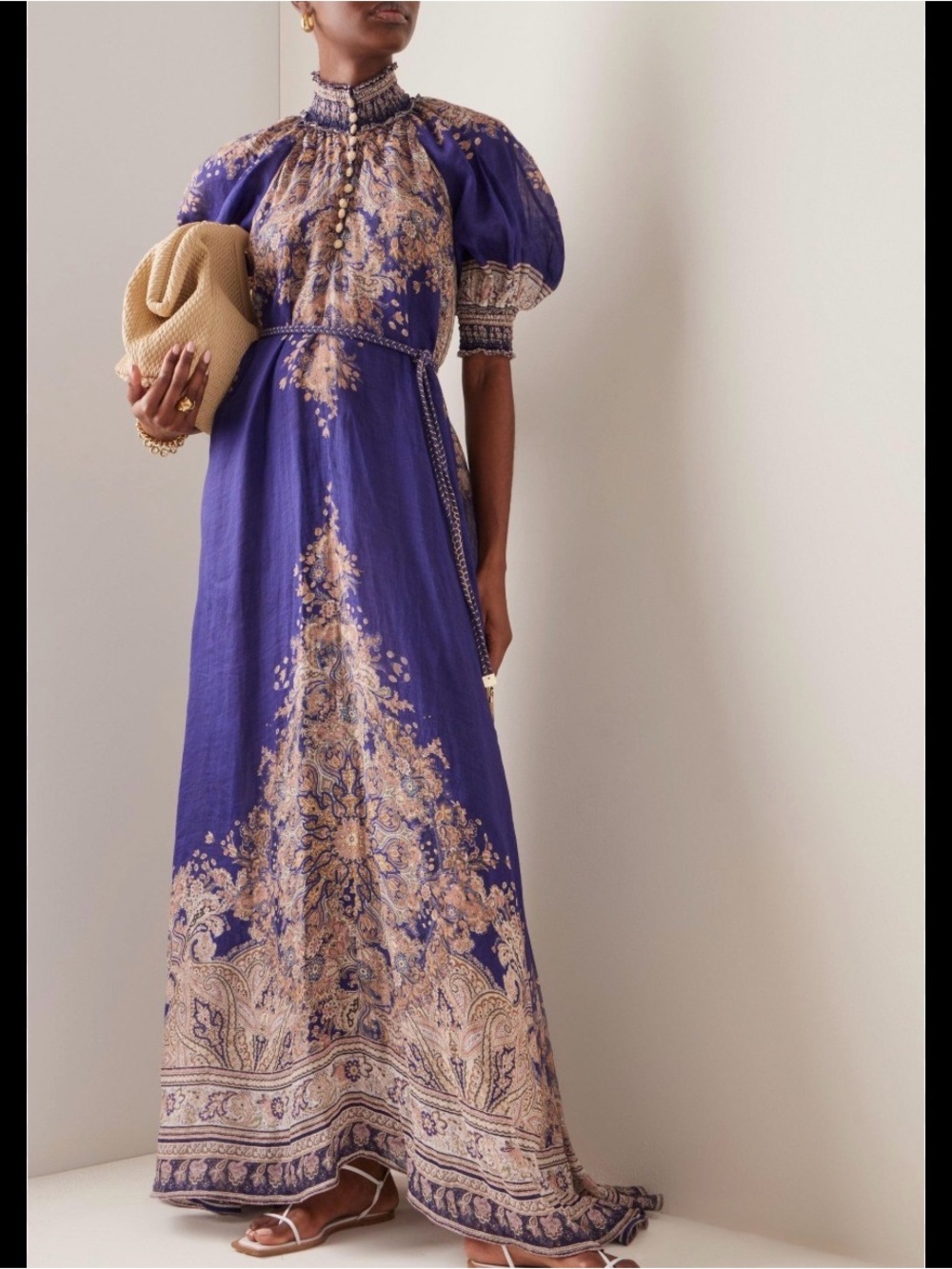 Zimmermann Anneke Paisley Linen
Maxi Dress in Purple - Picture 4 of 8